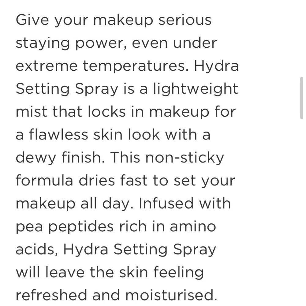 Illamasqua hydra setting spray